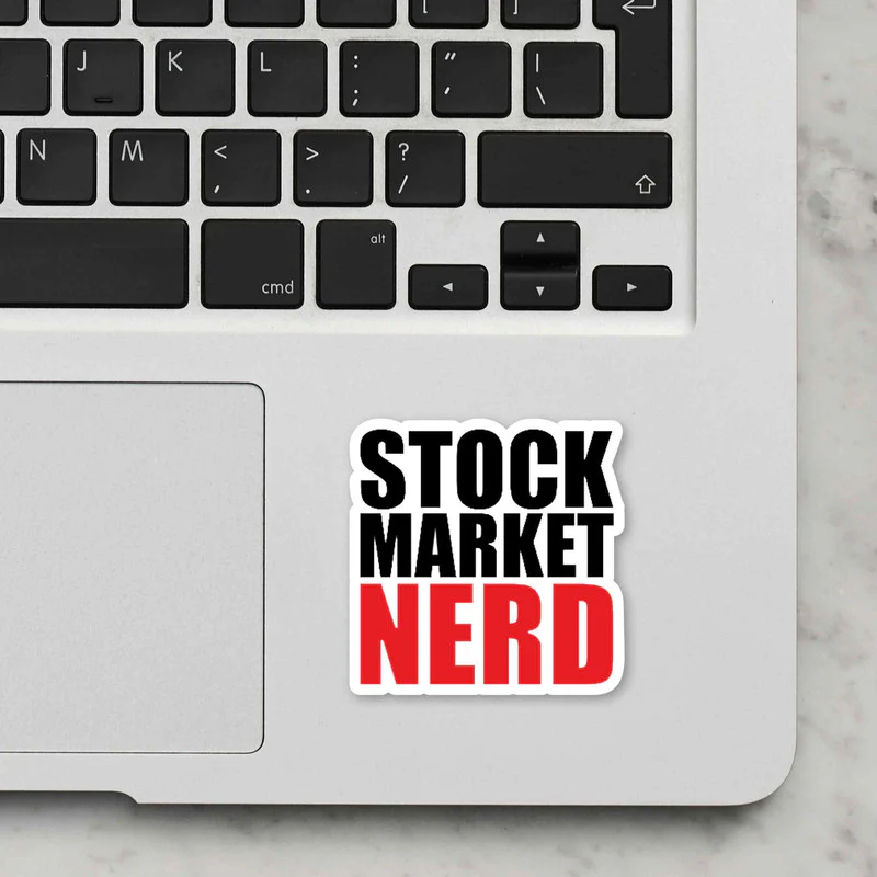 Stock Market Nerd 2 Laptop Sticker - Image 2