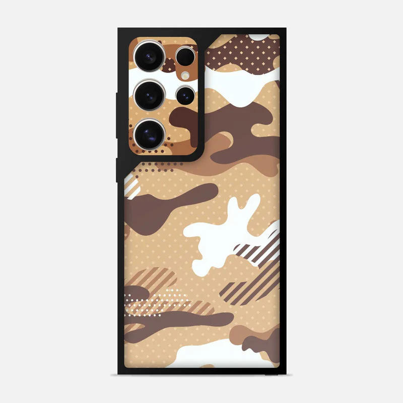 Military Brown Camo Bumper Mobile Cover