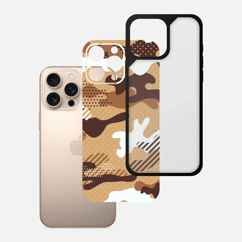 Military Brown Camo Bumper Mobile Cover - Image 3