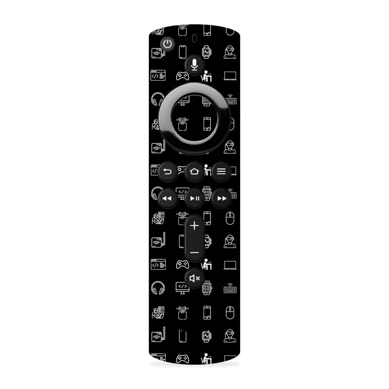 Tech Icons Black Skin For Fire TV Stick Remote