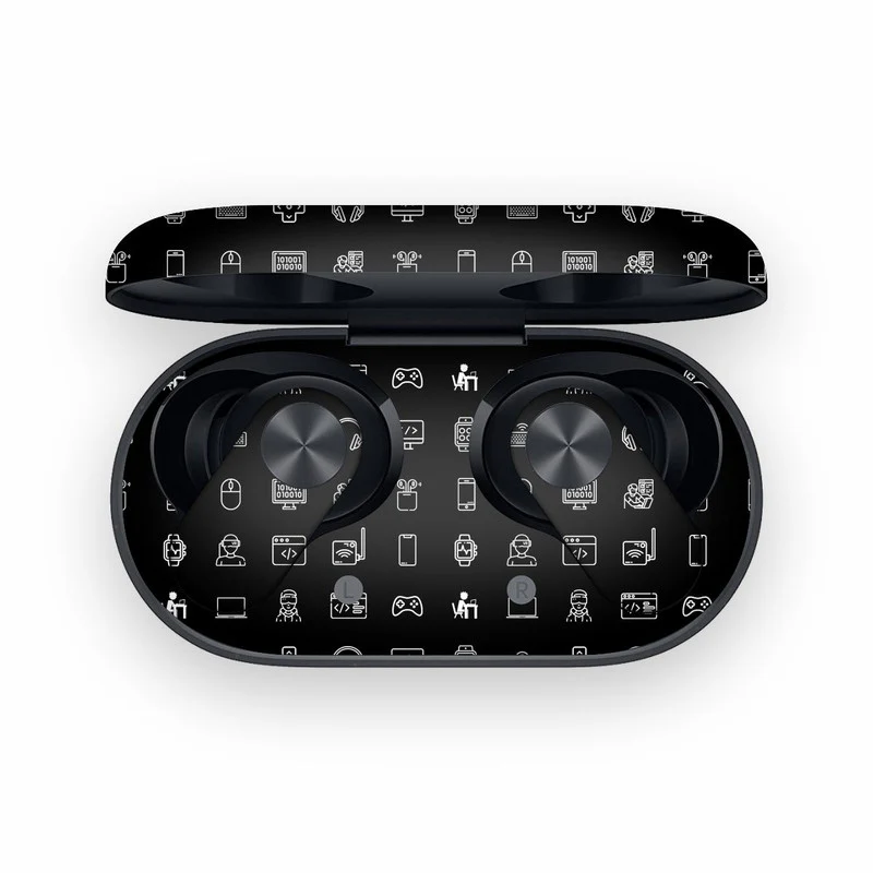 Tech Icons Black OnePlus Nord Buds 2/2R Skin