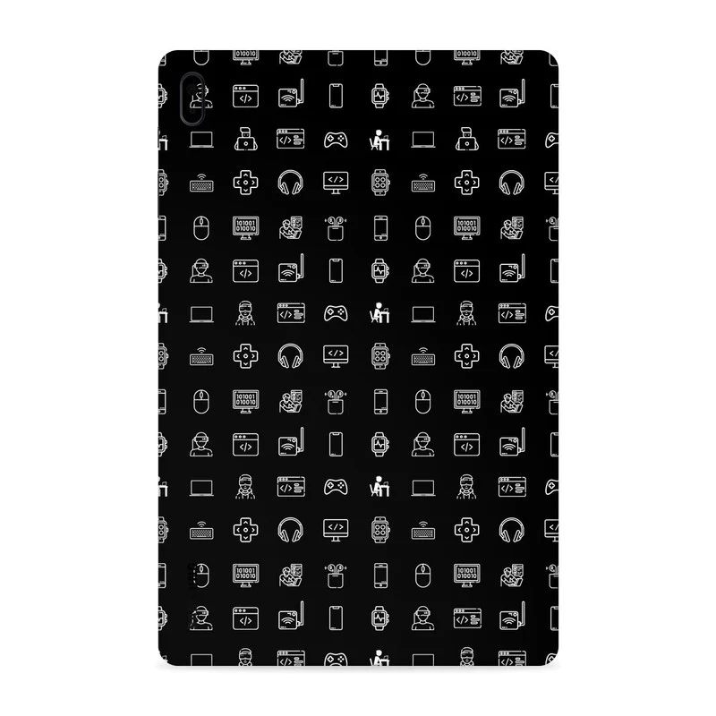Tech Icons Black Tab Skin