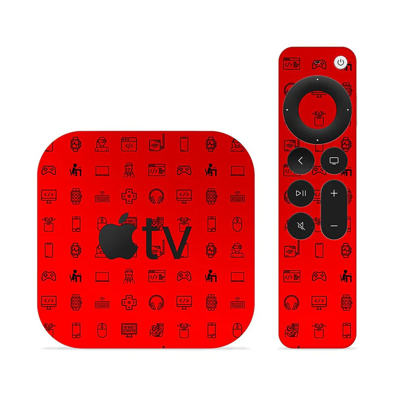 Tech Icons Red Skin For Apple TV