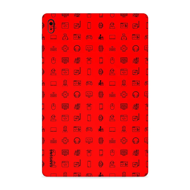 Tech Icons Red Tab Skin