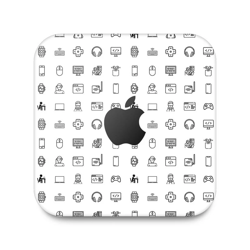 Tech Icons White Skin For Apple Mac Mini