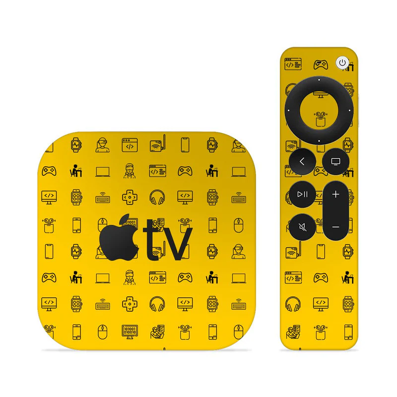 Tech Icons Yellow Skin For Apple TV