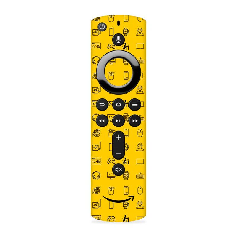 Tech Icons Yellow Skin For Fire TV Stick Remote
