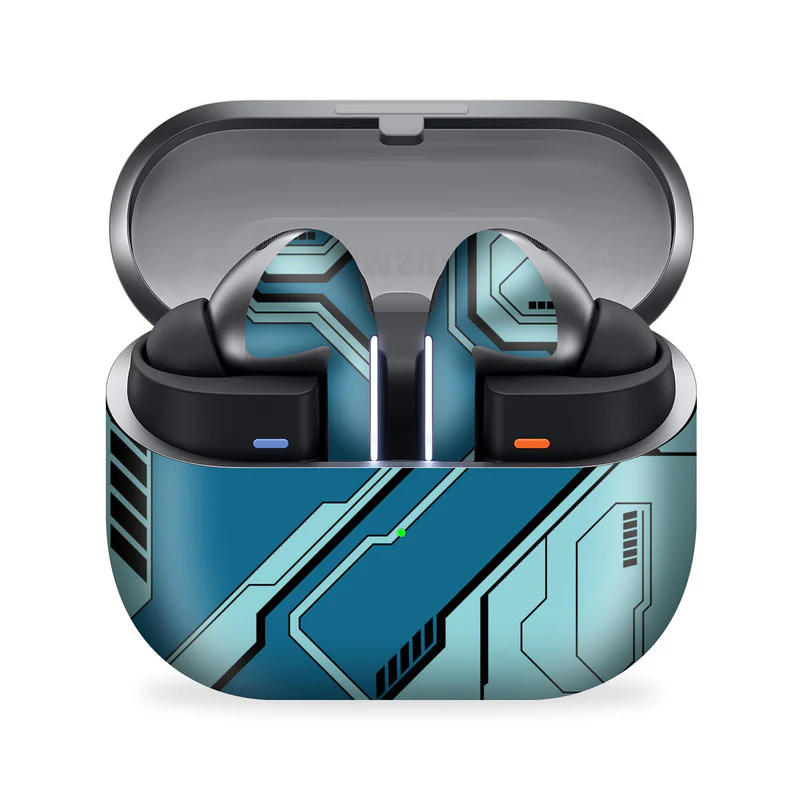 Techy Cyber Blue Samsung Galaxy Buds 3 Pro Skin