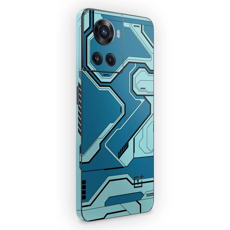 Techy Cyber Cyberpunk Blue Mobile Skin