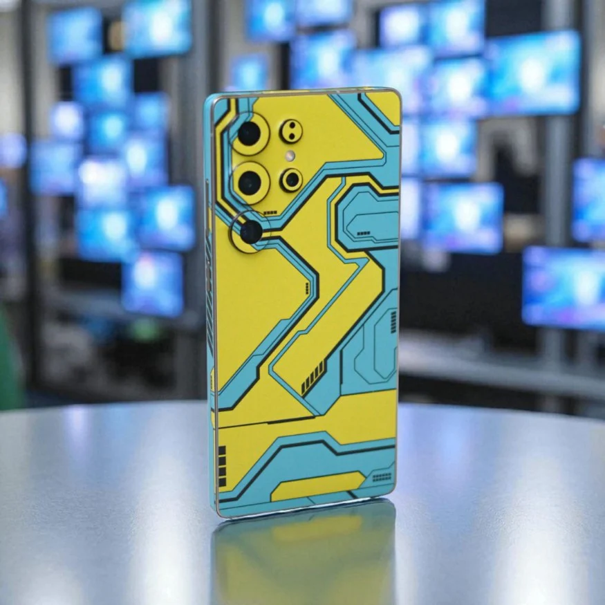 Techy Cyber Yellow Mobile Skin