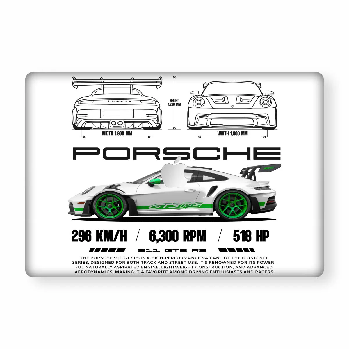 The 518 HP Macbook Skin