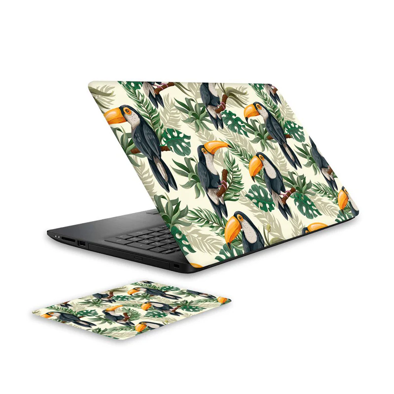 Toucan Laptop Skin and Mouse Pad Combo