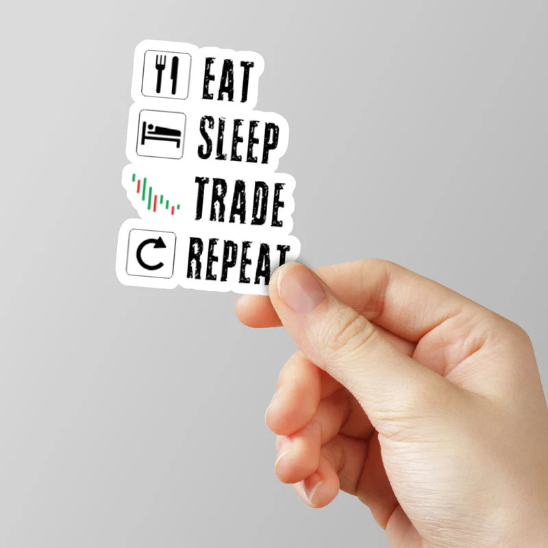 Trading Routine Laptop Sticker