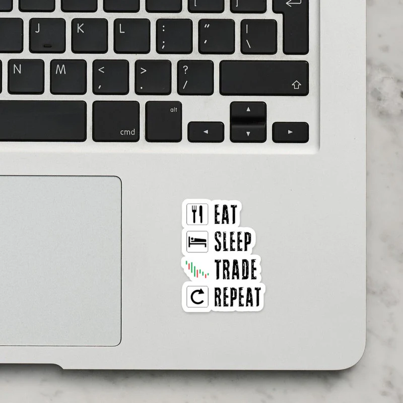 Trading Routine Laptop Sticker - Image 2