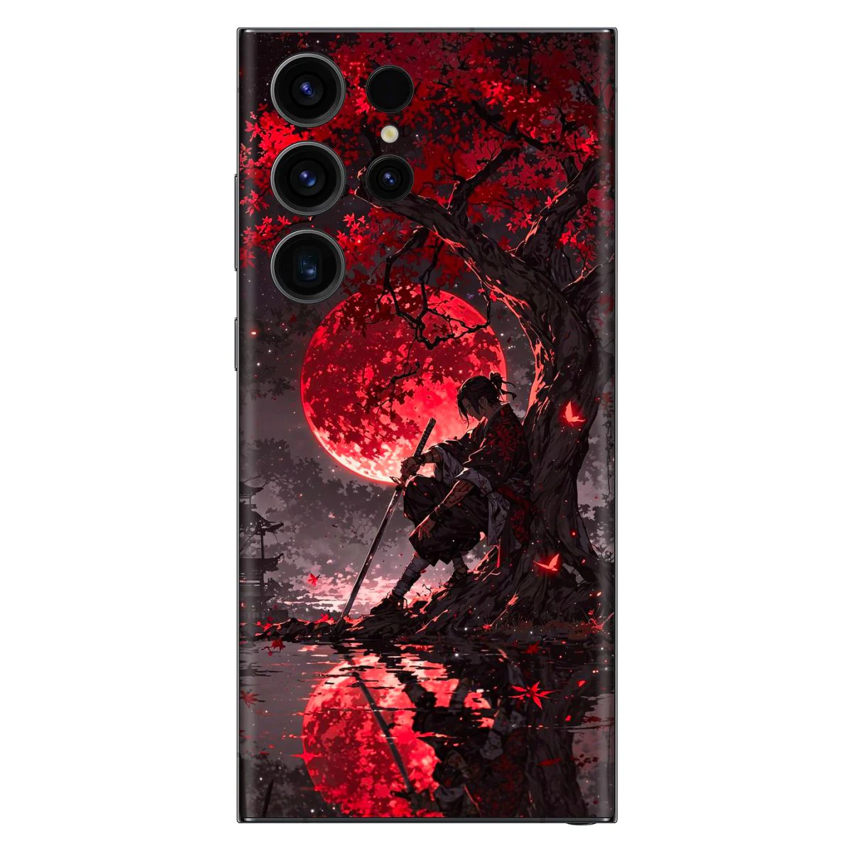 Samurai Holding Sword Mobile Skin