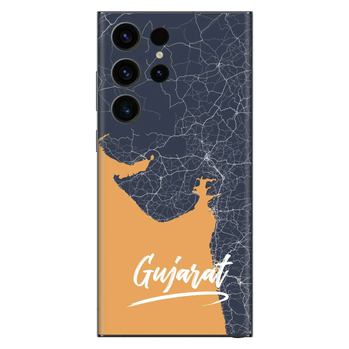 Travel Map Gujarat Mobile Skin