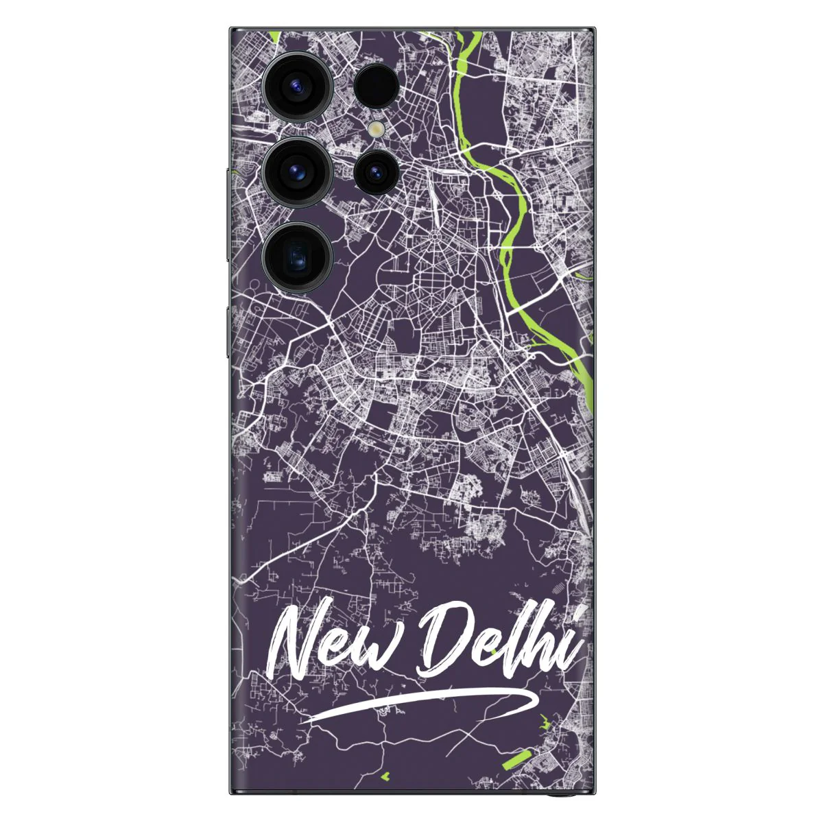 Travel Map New Delhi Mobile Skin