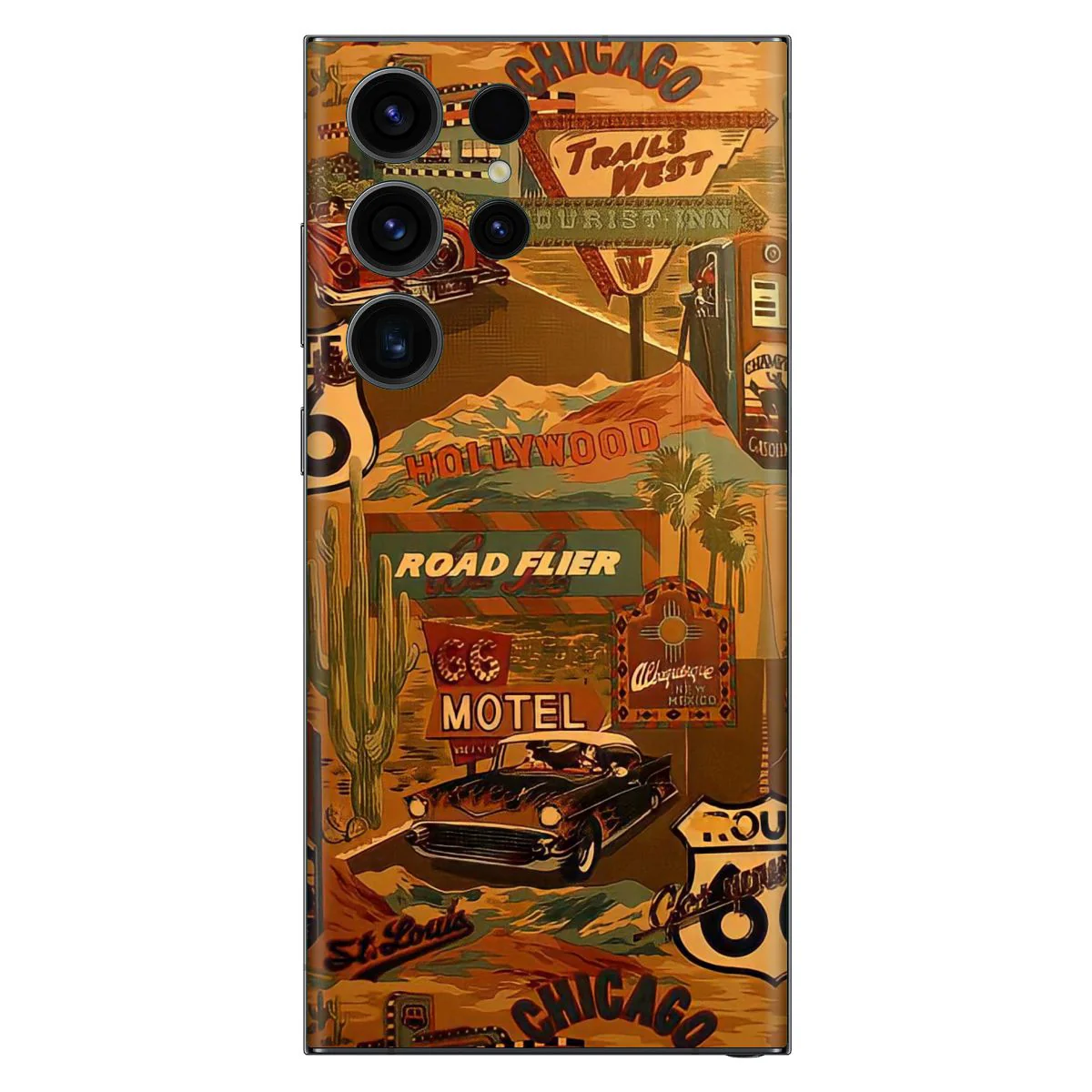Travel Vintage Stickers Mobile Skin