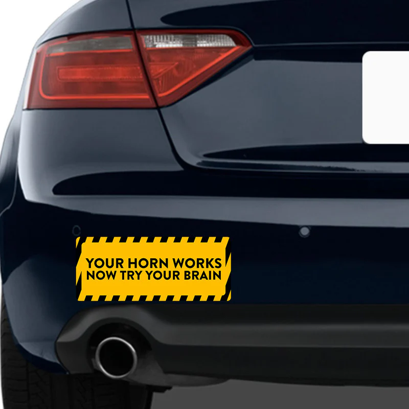 Try Your Brain Car Bumper Sticker - Image 2