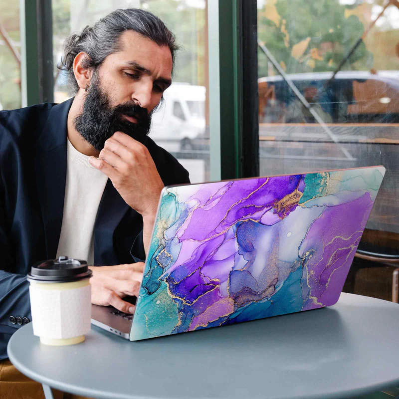 Violet Galaxy Laptop Skins - Image 5