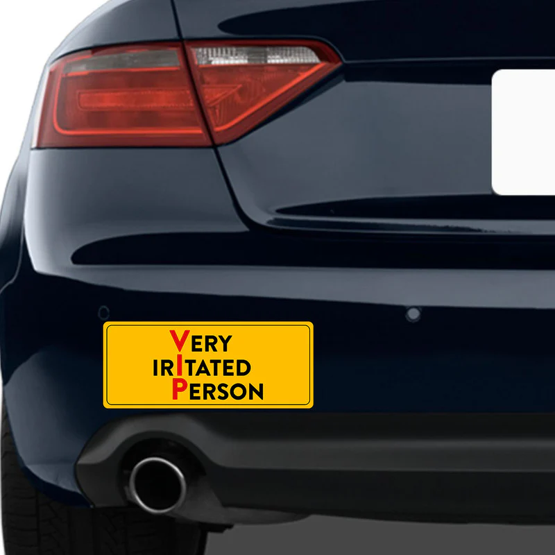 Vip Car Bumper Sticker - Image 2