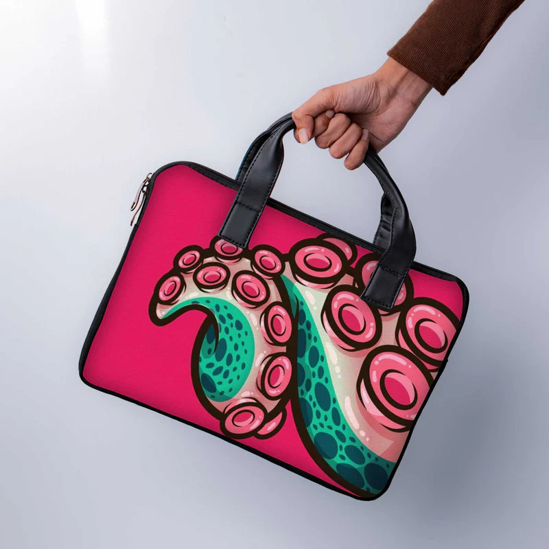 Watermelon Tentacles Laptop Sleeve With Handle