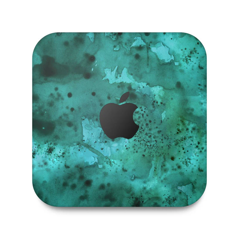 WaterPaint Green Skin For Apple Mac Mini