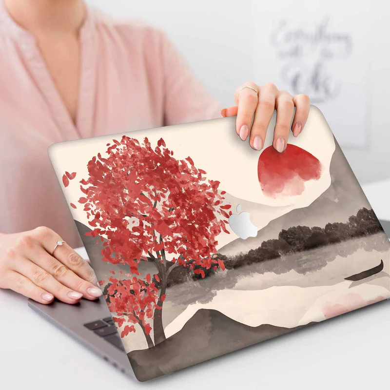 Ikigai Blossoms MacBook Skin