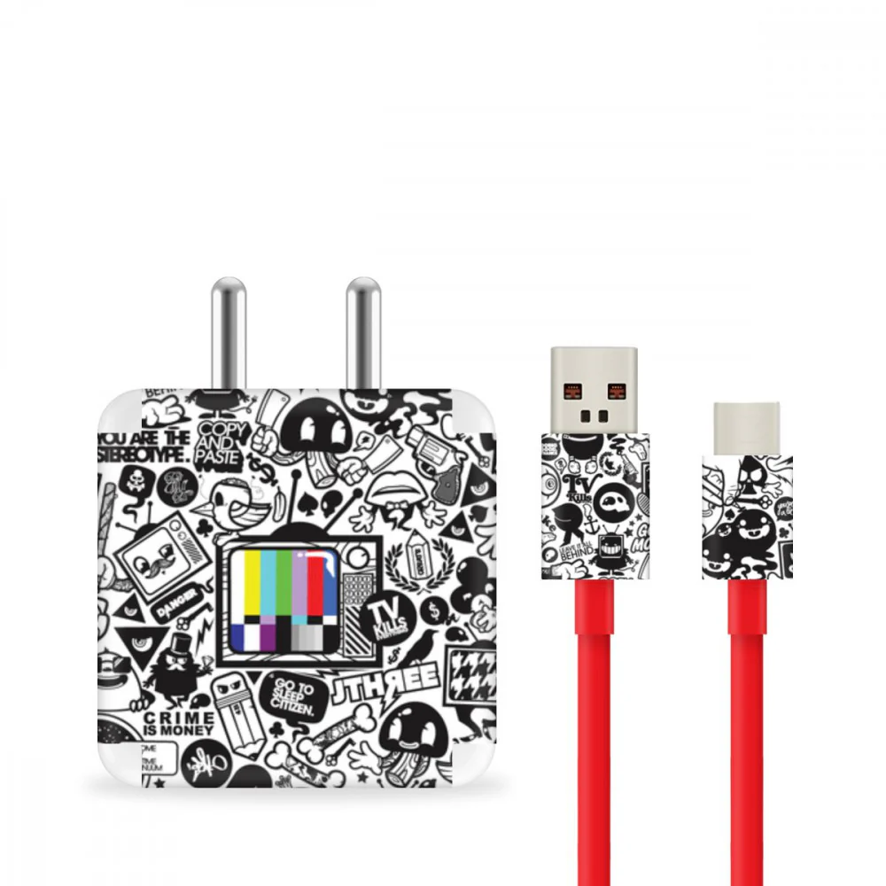 White Abstract Charger Skin - Image 2