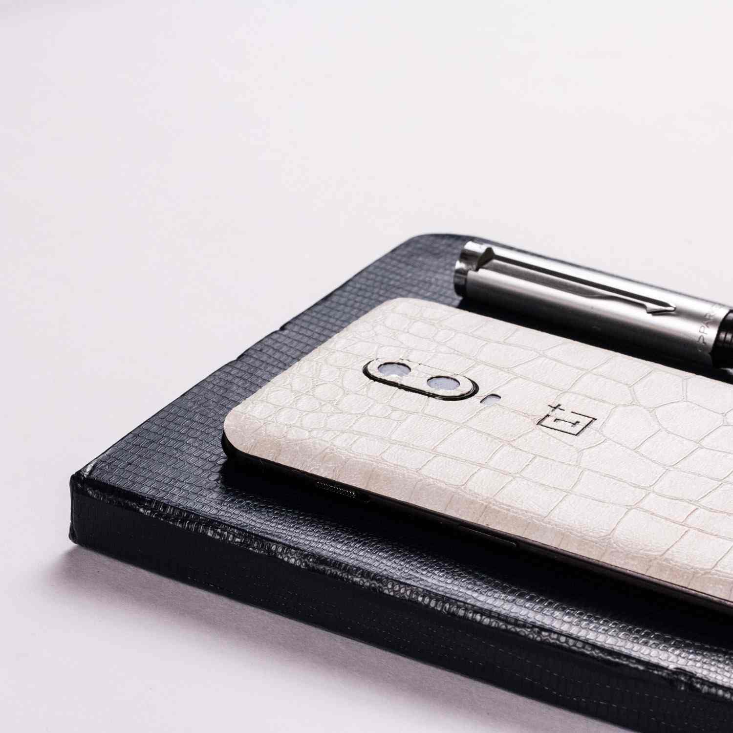 White Crocodile Leather