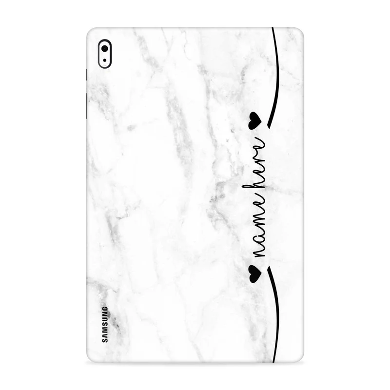 White Marble Custom Name Tab Skin
