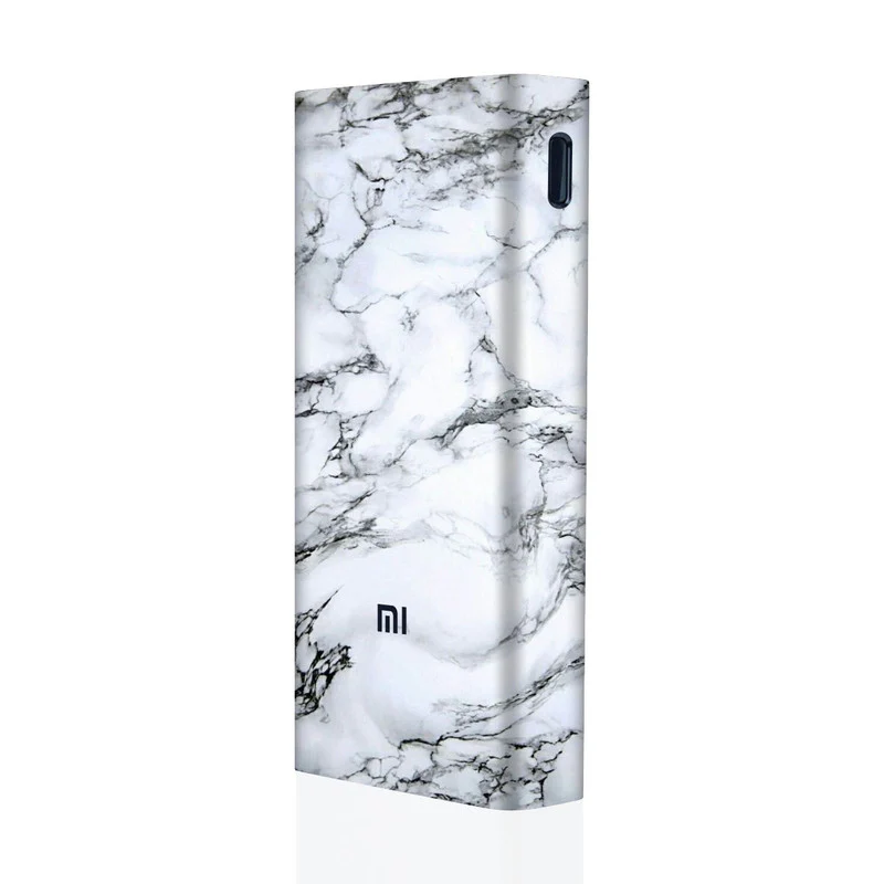 White Marble Mi Powerbank Skins