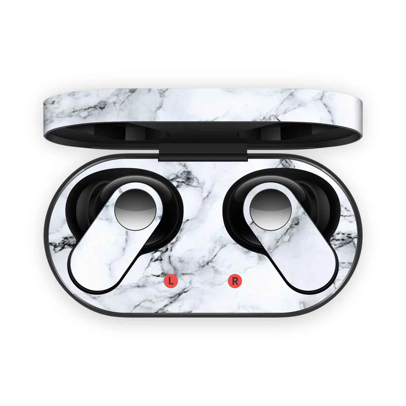 White Marble OnePlus Nord Buds Skin