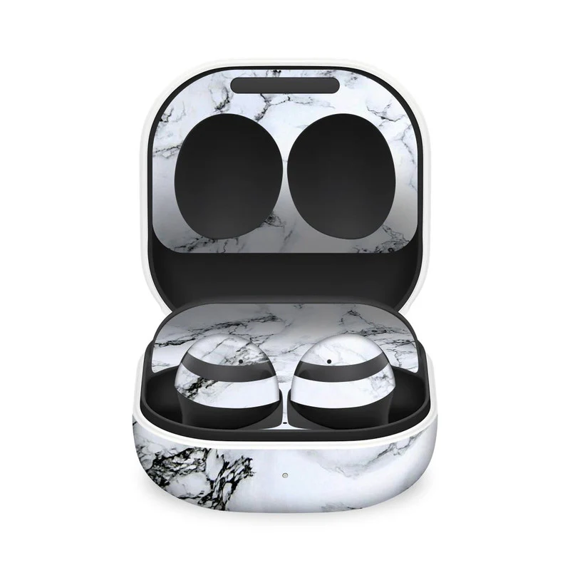 White Marble Skin For Samsung Galaxy Buds 2