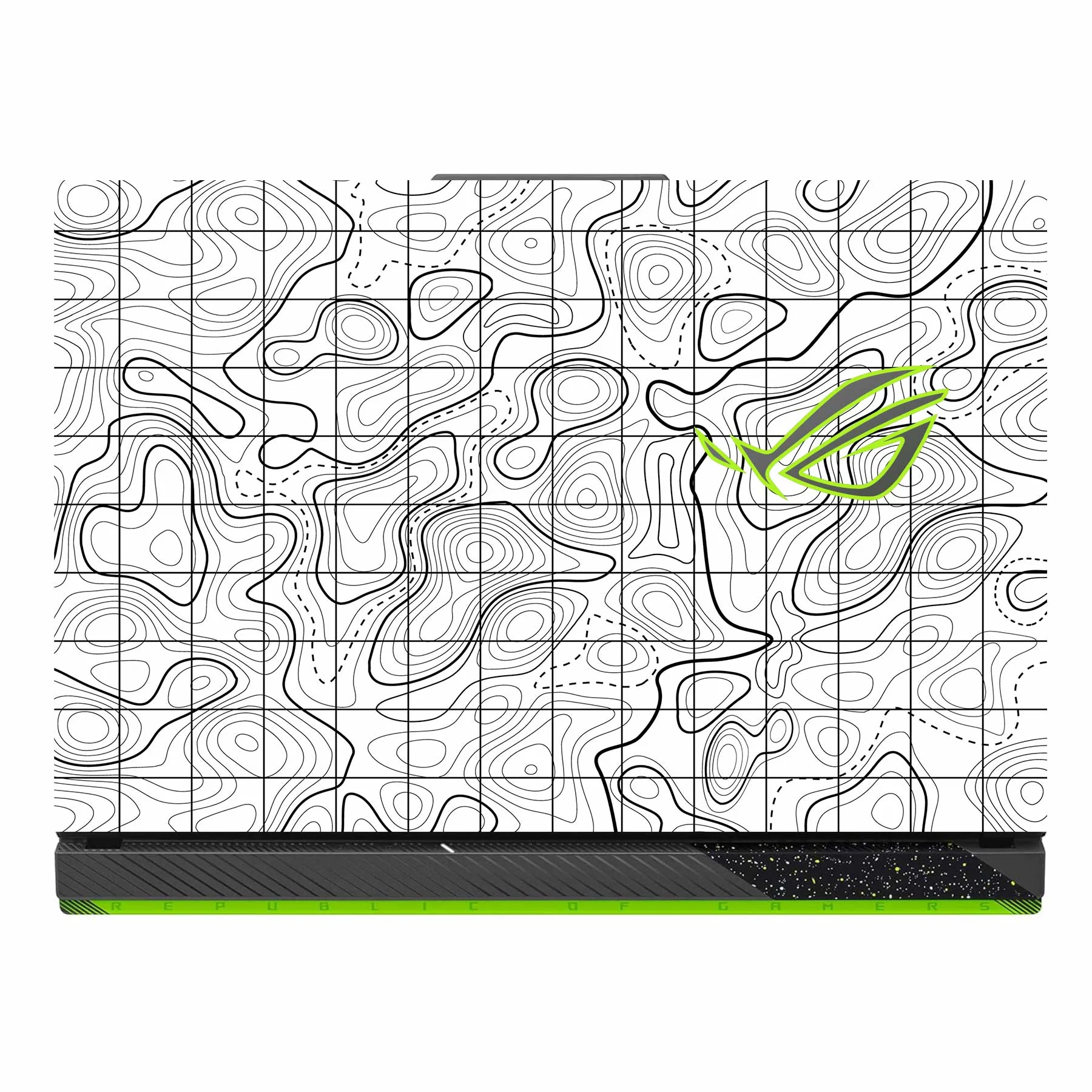 White Topography Exclusive Asus ROG Strix G16 G614J Laptop Skin