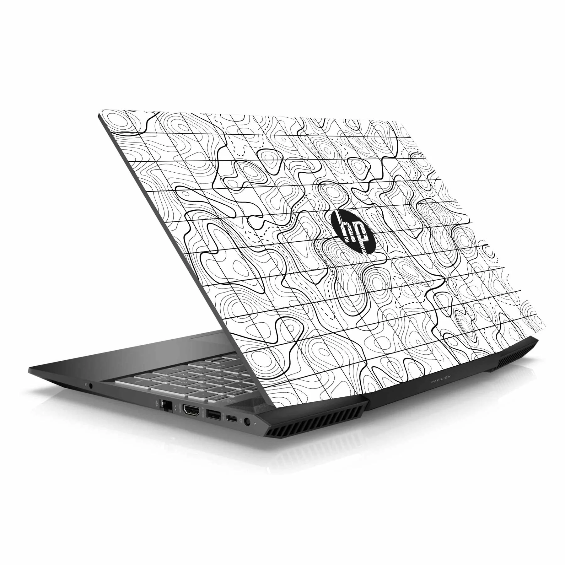 White Topography Exclusive HP Pavilion Gaming 15 CX Series Laptop Skin