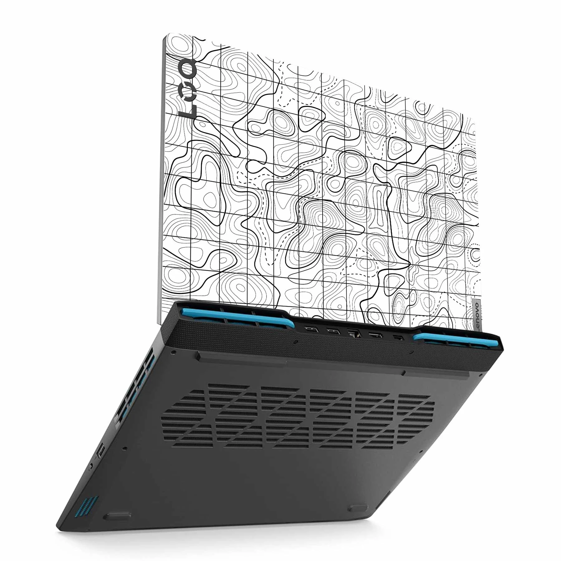 White Topography Exclusive Lenovo LOQ 2023 Laptop Skin