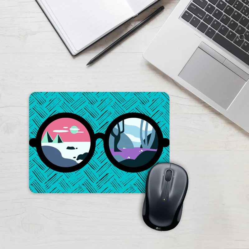 Wonderlust Glasses Mouse Pad - Image 2