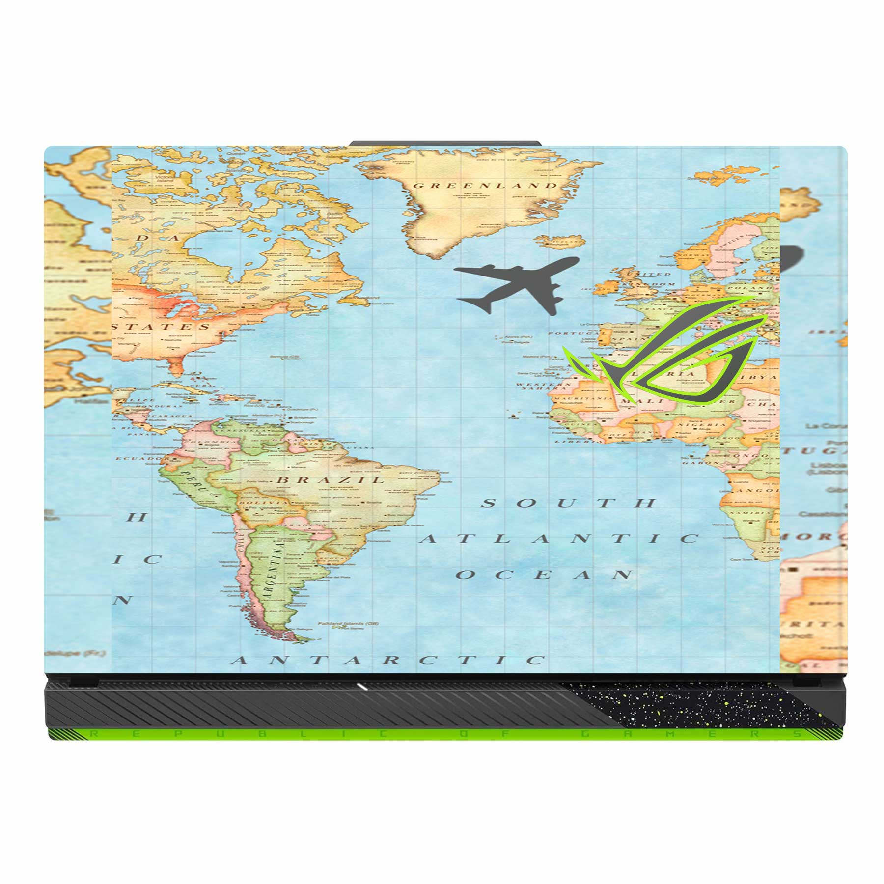 World Map Asus ROG Strix G16 G614J Laptop Skin