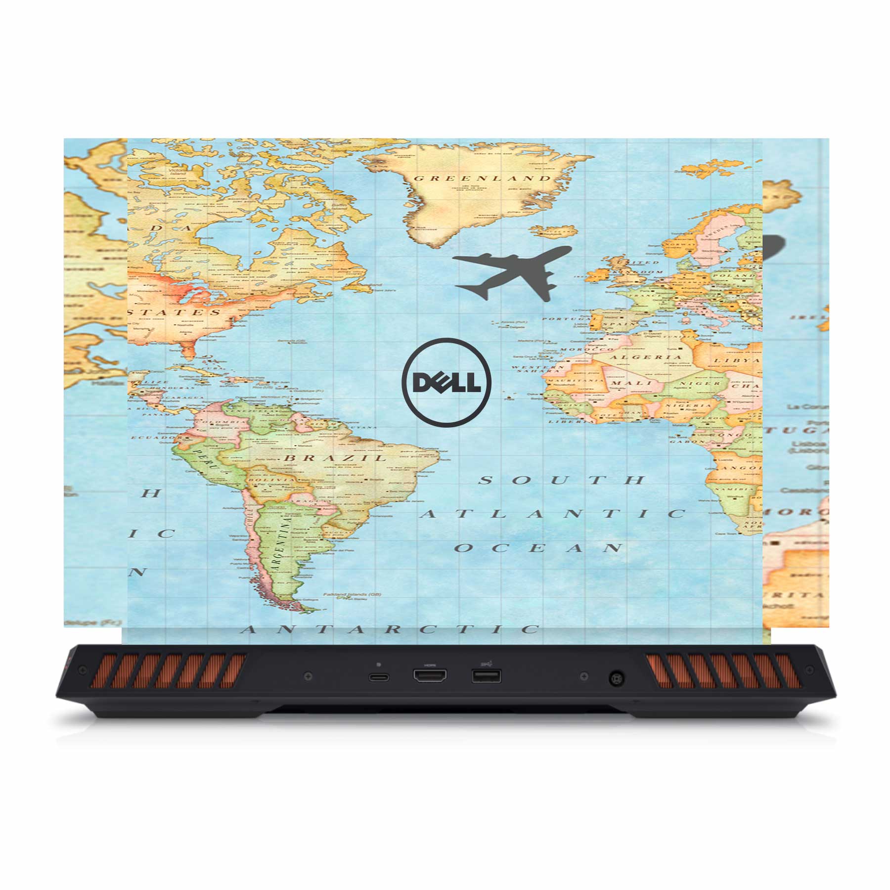 World Map Dell G15 5530 Laptop Skin