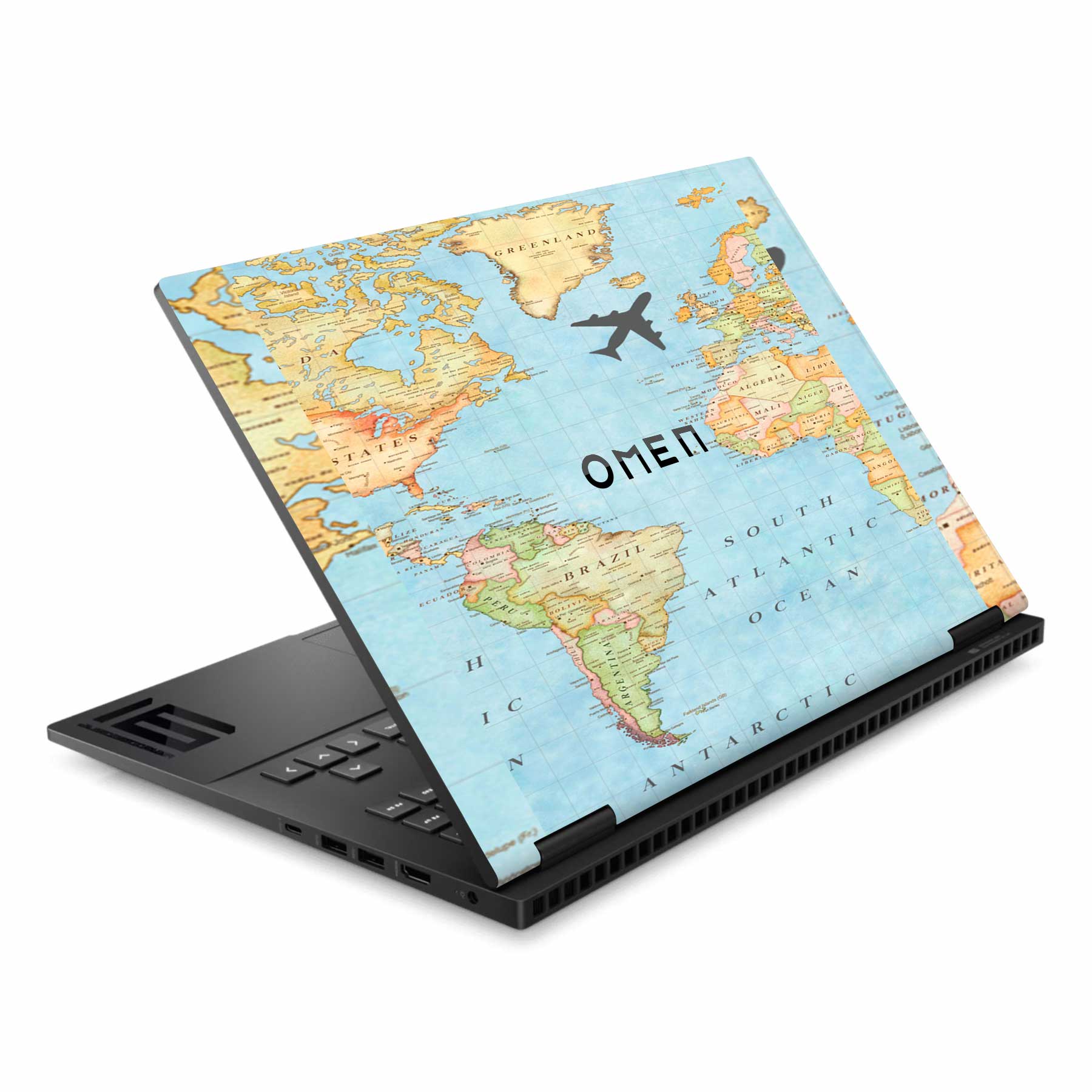 World Map HP Omen 16 Laptop Skin