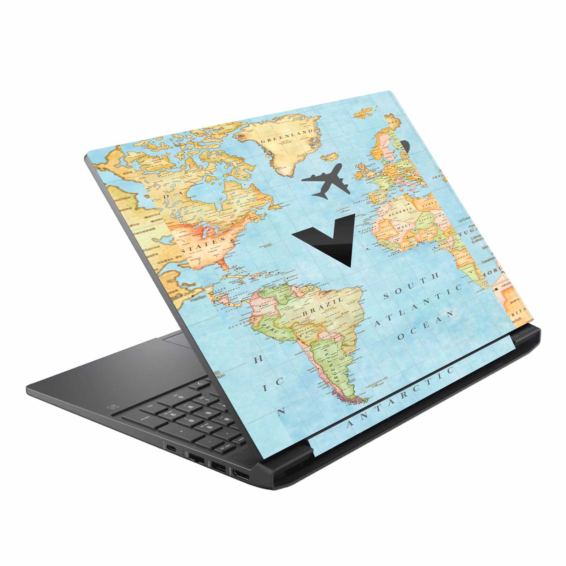 World Map HP Victus Laptop Skin