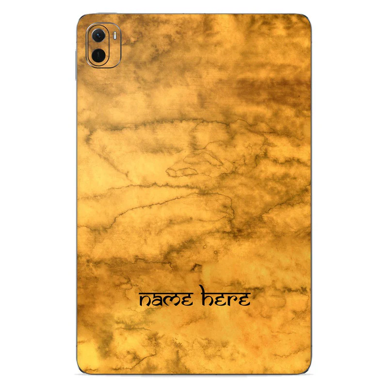 Yellow Waterpaint Custom Name Xiaomi Pad Skin