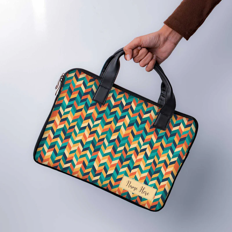 Z leaves Custom Name Laptop Sleeve With Handle